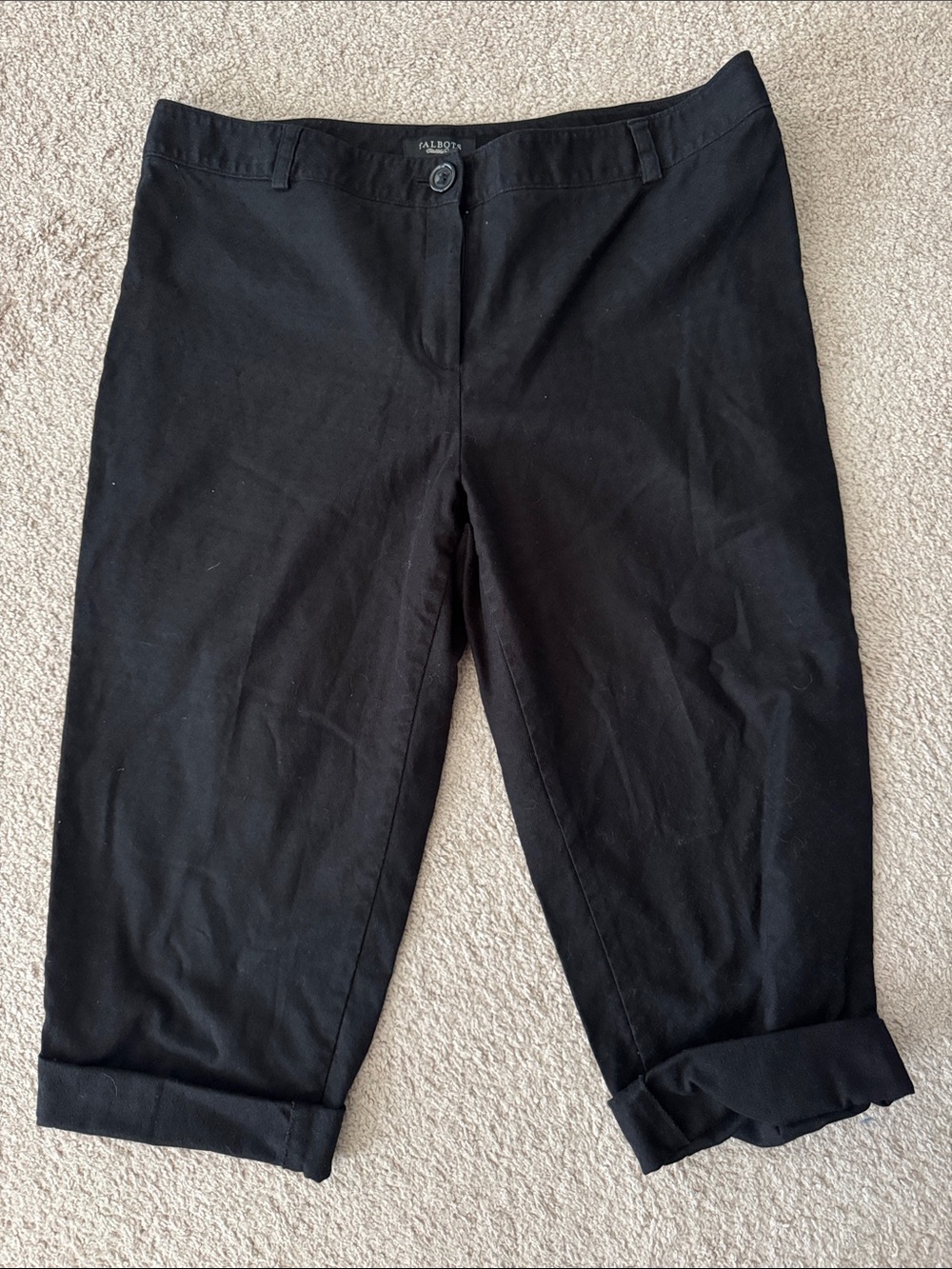 Talbots Black Cropped Capris